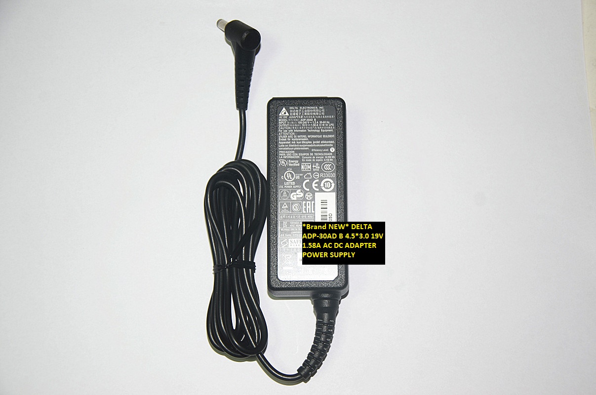 *Brand NEW* DELTA ADP-30AD B 4.5*3.0 19V 1.58A AC DC ADAPTER POWER SUPPLY